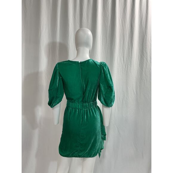 Rhode 'Pia' Green Velvet Mini Dress Size 2 - Picture 3 of 5